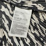 H&M Women’s Pleated Wrapover Midi Dress Longsleeve V-Neck Print in Light Beige L Photo 11