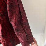 Cato Swing Jacket 14/16 Burgundy Black Textured Shawl Collar Classy Elegant Edgy Photo 3