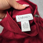 Carmen Marc Valvo Carmen by  Mock Neck Zip Shoulder Knit Top Photo 4