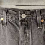 Levi's  501 Black Denim Cutoff Shorts Button Fly High Rise Size 31 Boho Grunge Photo 1