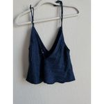 Victoria's Secret  Women's Navy Zebra Pajama Set Size Medium Satin Cami & Shorts Photo 6