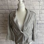 CAbi  Women’s Striped Blazer Career Spring With Bell Sleeves Size 8 Style # 793 Photo 6