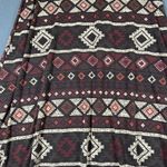 LuLaRoe  Carly Dress Womens Small Brown Red Aztec Geometric SS High Low Hem Photo 6