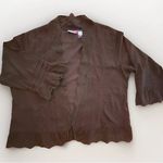 Phool open jacket Womans Size XL Black Cotton Lightweight eyelet artsy boho Photo 0