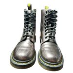 Dr. Martens  13499 Platinum Pewter Metallic 8 Eye Boots Women's US 6 EU 37 #S139-8 Photo 11