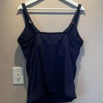 Lands’ End Women’s Navy Blue Underwire Criss cross Tankini Top Size 18 Photo 5
