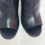Givenchy  Elegant Sexy Black Leather Shark Lock Peep Toe Booties Size 40 Photo 4