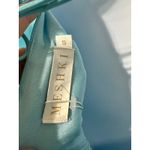 Meshki Baby Blue Satin Mini Dress Spaghetti Straps Backless Lace Up Size S Photo 4