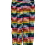 Farm Rio Anthropologie Rainbow Pants Womens Large Muilticolor Striped Jogger Photo 1