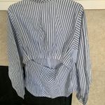 Maeve Anthropologie Stripe Long-Sleeve Cut-Out Shirt Size M $60 Photo 5