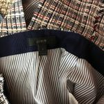 J.Crew Cotton Navy/White Tweed Pencil Skirt Size 0 Photo 6