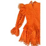 The Sang  Orange Ruffle Long Sleeve Mini Dress Size Medium NEW NWOT Photo 9