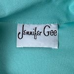 Vintage Jennifer Gee Belted Dress Womens‎ L Seafoam Green Ruffled A Photo 3