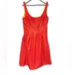Nine West Coral Fit and Flare Crochet Overlay Women's Tank Mini Dress Size 2 Photo 3
