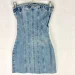 ZARA Denim Bandeau Dress Size XS NWT Blogger Favorite Photo 6