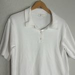 Club Monaco Boucle Polo Shirt White Preppy Minimalist Quiet Luxury Sporty Prep Photo 1