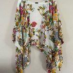 Saachi White Pink Floral Kimono Coverup Swim Beach Vacation Summer Casual OS Size undefined Photo 0