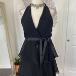 Heart Soul Early 2000's Black Ruffled Frilly Mesh Halter Neck Mini Dress S Photo 1