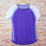 Nike | Purple Dri-Fit Mesh Running Short Sleeve Tee Photo 0