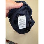 Caslon Sleeveless Top Womens Size S Navy Blue Eyelet V-Neck Floral Photo 5