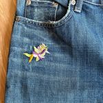 Y2k bootcut high waisted jeans floral detail Size 6 Photo 1