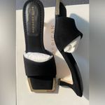 Good American NWT- The Standout Square Toe Slide in Black and Gold Size 7 Photo 7
