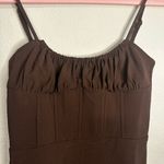 Tic Toc  Brown Milkmaid Corset Bodycon Mini Dress Photo 2