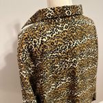 Vintage Denim & Co. Cheetah Print Shacket Brown Size XL Photo 3