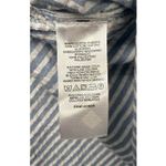 Loft  Shirt Womens XS Blue White Stripe Orange Peach Embroidered Button Down Photo 3