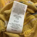 Free People yellow plaid button down long sleeve top size S Photo 8