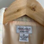 Vintage 90s Pastel Yellow Tweed Blazer Petite 8P Preppy Spring Jacket Photo 1