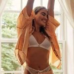 Free People  Checked Out Gingham Yellow Button Up Top Medium Photo 8