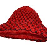 Black & Red Knit Beanie Hat Women’s One Size Accessory Warm Comfortable Design! Photo 3