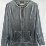Aerie OFFLINE by  Gray Full Zip Velour Hoodie Sweatshirt Jacket Pockets Medium Photo 0