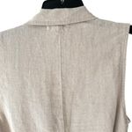Bella Dahl  Linen Sleeveless Belted Blazer NWTs Tan size small Photo 9
