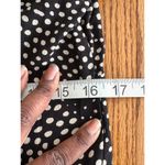 Black & White Polka Dot Long Sleeve Midi Peasant Dress Square Neck Ruched Size L Size L Photo 12