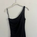 Ruby Rox Y2K BLACK  ONE SHOULDER RHINESTONE FAIRY MIDI DRESS Photo 2