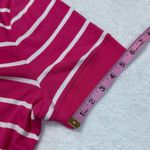 CHAPS NEW  Women’s XL Pink White Striped Button Up Cardigan Short Sleeve Cotton Photo 4