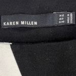 Karen Millen  Colorblock Minimalist Sheath Dress Black White Cap Sleeve Size 8 Photo 4