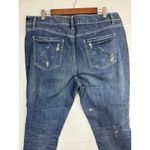 Apt. 9  Mid Rise Distressed Skinny Denim Blue Jeans‎ Plus Size 18 Photo 4
