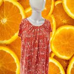 Michael Kors ‎ Red Shirt with White Design Size Medium Photo 4