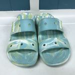 Crocs  Classic Marbled Tie-Dye Sandal‎ mint green aqua unisex mens 8 women’s 10 Photo 2