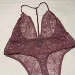 Victoria's Secret Victoria’s Secret Purple Semi Sheer Lace Bodysuit Teddy Lingerie S Small NWOT Photo 4
