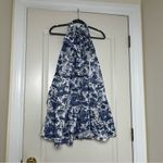 STAUD  Mini Marlowe‎ Dress in Blue Toile Size Large Photo 3