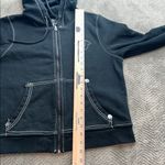 True Religion  World Tour Zip Hoodie Women’s Large Black Buddha Graphic Photo 10