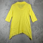 Neon Buddha Tunic Top Women Cowl Neck 3/4 Sleeve Asymmetrical Hem Yellow Size L Size L Photo 2
