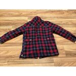 Gander mountain  Guide Series Fleece Lined Jacket flannel‎ Womens Size M Red Blue Photo 4