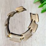 Gold Plated Flat Rectangular Link Bracelet Gold Photo 3