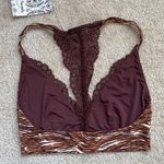 Free People NWT Lauren Bralette Animal Print Brown/Sand Combo - XS Photo 3