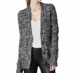 Paige  Marled Cardigan sweater, black & white sz M Photo 0